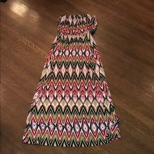 Multi Colored Printed Maxi Dress GREAT CONDITION